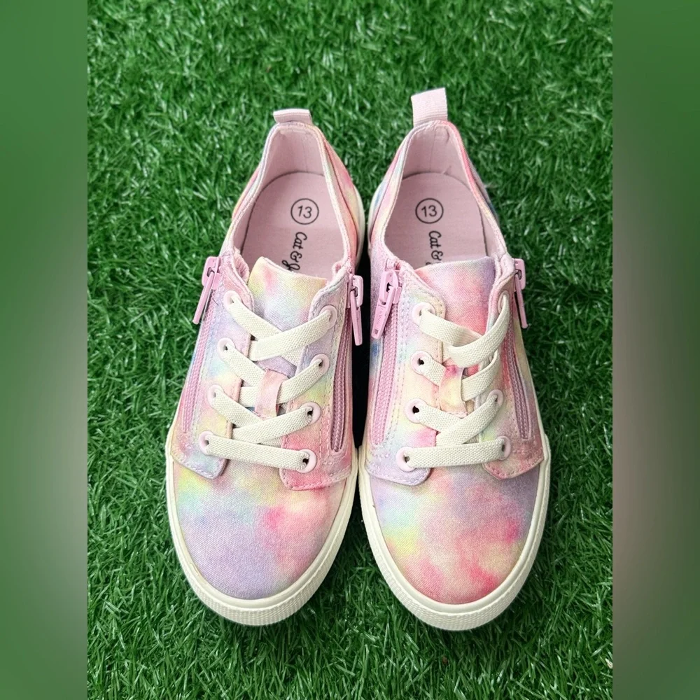 Cat and jack Colorful Tie-Dye Kids Sneakers Size‎ 13